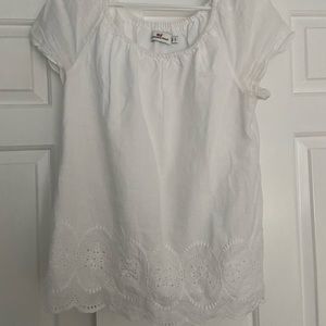 Vineyard Vines embroidered eyelit top